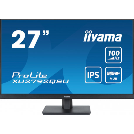 IIYAMA ProLite XU2792QSU-B6 - Ecran 27" - Ultra mince - 2560x1440 - 0,4ms - 100Hz - 250 cd m² - HDMI DP USB Haut-parleurs