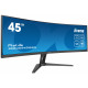 IIYAMA ProLite XCB4594DQSN-B1 - Ecran 44,5" incurvé - 32 9 - 165Hz - DP HDMI USB-C Docking USB-C intégré - Hauteur réglable