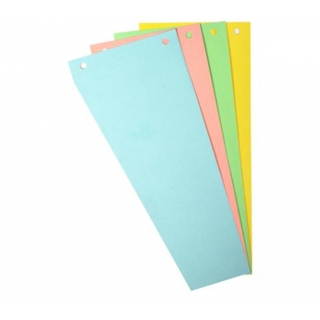 EXACOMPTA Lot de 100 fiches trapézoïdales 10,5 x 24cm