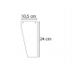 EXACOMPTA Lot de 100 fiches trapézoïdales 10,5 x 24cm