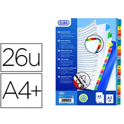 ELBA Intercalaires 26 touches alphabétiques A4 maxi touches renforcées