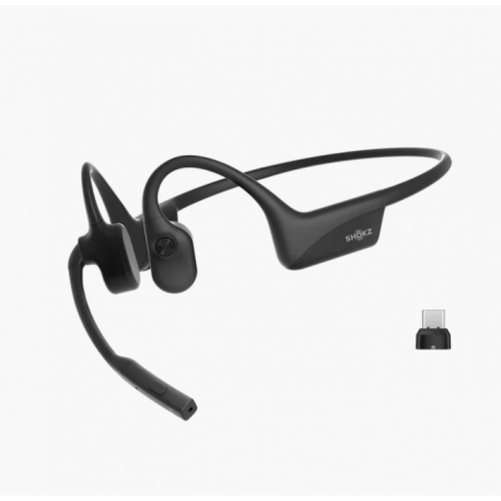 SHOKZ OpenComm2 UC - 2025 Upgrade - Casque sans fil à conduction osseuse USB-A