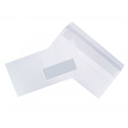 500 enveloppes blanches économiques C5 80 g auto-adhésives