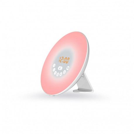 Réveil lumière WE 2W radio FM - lampe de chevet simulation de lever/coucher de soleil