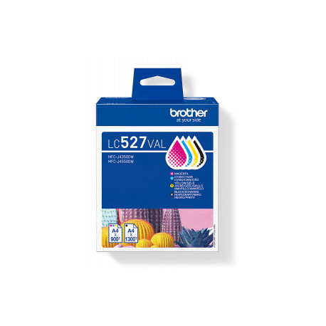 BROTHER Pack 4 Cartouches Encre LC527VAL N,C,M,Y 1x1300+3x900 pages