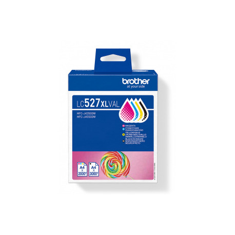 BROTHER Pack 4 Cartouches Encre LC527XLVAL N,C,M,Y 1x3000+3x2000pages
