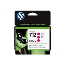 HP Pack 3 Cartouches Encre 712 Magenta 3x29ml