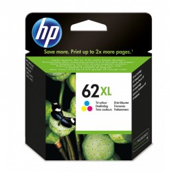 HP 62 Cartouche d'Encre Trois Couleurs Authentique (C2P06AE