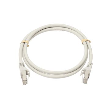 Câble RJ45 Male/Male droit CAT6A S/FTP -  100% cuivre - Longueur 5M - Gris - en sachet 