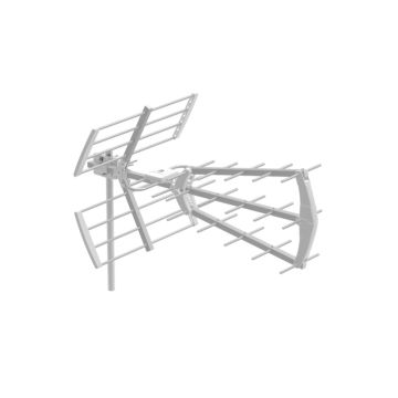 Antenne exterieure TNT trinappe LTE 700 MHz - Passive - Protégée 5G/4G - Gain 20 dB - Noire