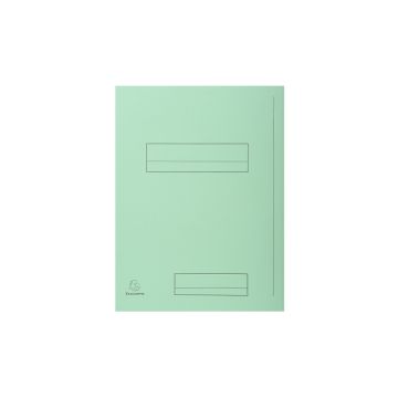 EXACOMPTA Paquet de 50 chemises imprimées 2 rabats SUPER 210 - 24x32cm - Vert clair