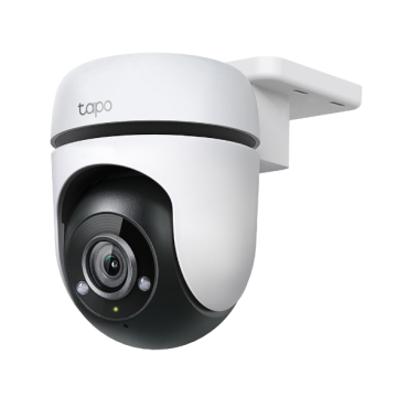 Caméra de sécurité Tapo WiFi Extérieure Panoramique et Inclinable 1080p 2,4 GHz horizontal 360º stockage 512Go IP65 alarme sonore télécommande Pan / Tilt