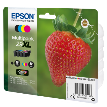 EPSON Multipack Fraise 29XL Encre Claria Home N,C,M,J 30,5ml