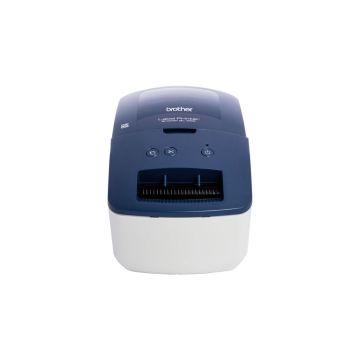 BROTHER Imprimante d étiquette bureautique bleue QL-600B 300dpi, 62mm, 71mm/sec, USB