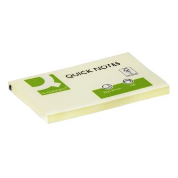 QCONNECT 1 Bloc-notes repositionnables jaune 75x125mm 100 feuilles