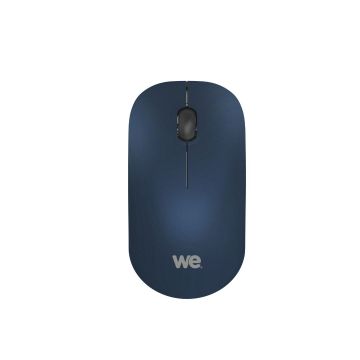 Souris sans fil optique WE - Nano Dongle USB - connexion 2.4 GHz - 1200 DPI, touché doux ,pile AA incluse, couleur bleue
