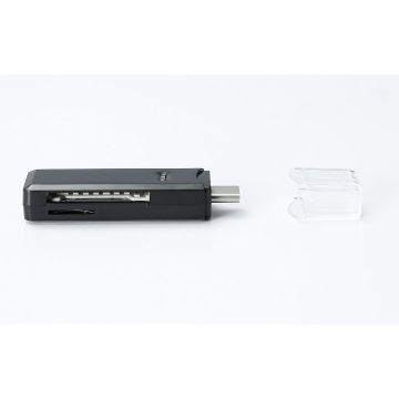 D2 - Lecteur de cartes SD/micro SD/SDHC - Port USB-C (USB 3.2 gen 1) - transferts jusqu'à 5 Gbps - coloris noir
