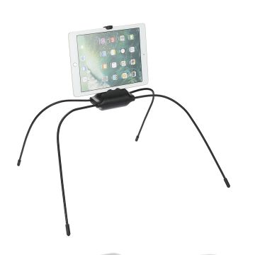 Support de tablette WE pour lit, canapé, voiture ou autre surface inégale. Flexible et pliable pour une taille compacte. Noir.