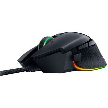 RAZER Basilisk V3 Noir - Souris Gaming Filaire ergonomique et personnalisable, 10+1 boutons programmables, Molette inclinable, 11 zones déclairage, 26 000 DPI