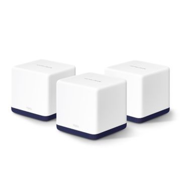Système Wi-Fi (lot de 3 packs) AC1900 pour Toute la Maison Vitesse 600 Mbps (2,4 GHz) + 1300 Mbps (5 GHz) 3 ports Gigabit 3 antennes internes Couleur Blanc