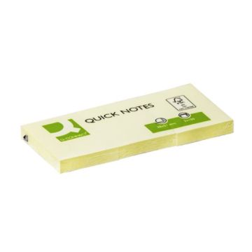 QCONNECT Lot de 3 blocs notes repositionnables 100F jaune 38x51mm