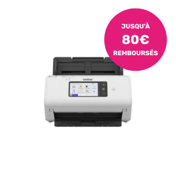 BROTHER ADS4700W Scanner de documents bureautique recto-verso, 40ppm, 600dpi, 512Mo, chargeur 80f, Ethernet, Wifi, Wifi-direct, USB