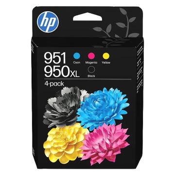 HP Pack de 4 cartouches Encre 950XL/951 BK 1650p + CMY 3x535p