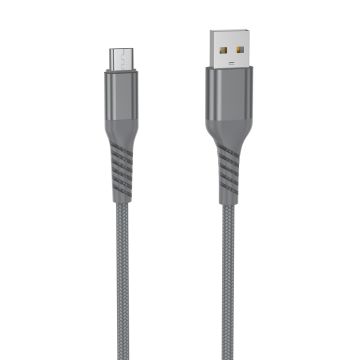 Câble USB/Micro-USB mâle/mâle avec cordon en nylon + kevlar 400D - 2m