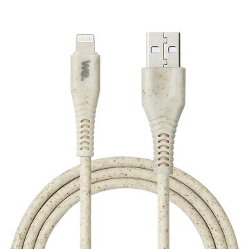 Câble Lightning/USB A biosourcé avec 30% de matières recyclées - 1m - Packaging écoconçu