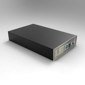 Boitier externe HEDEN 3.5" pr 3.5" HDD/SATA jusqu'à 16 To, USB3.0 , boitier en alliage d'alu, noir