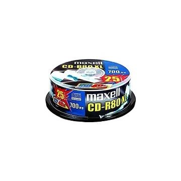 MAXELL Spindle de 25 CD-R 80 min XL 52x 