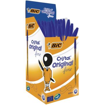 BIC Stylo bille CRISTAL FINE bleu 