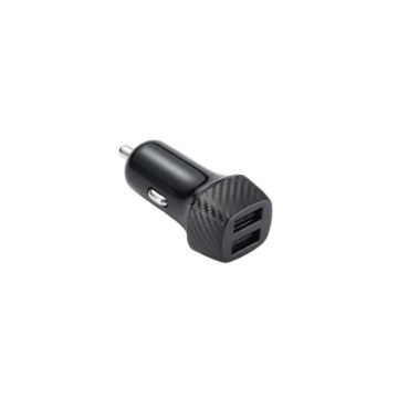 Chargeur allume-cigare 2 USB 2 ports USB 2.1A + 1A noir
