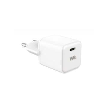 Bundle chargeur WE PC GaN 1 port USB-C 45W - PD3.0 + câble USB-C/USB-C 2m - Blanc
