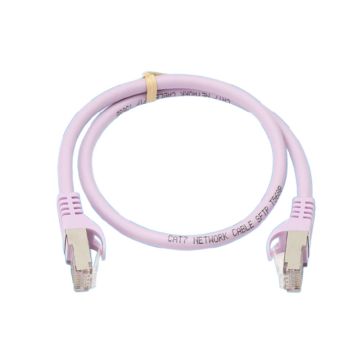 Câble RJ45 Male/Male droit CAT8 S/FTP - Longueur 0.15M - Violet - 100% cuivre - en sachet