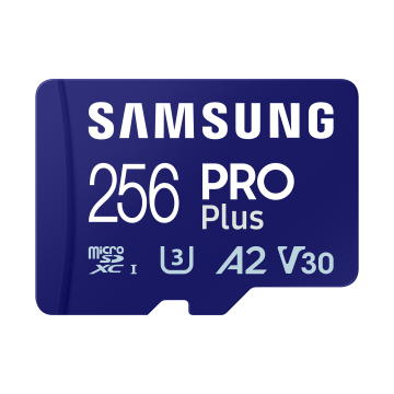 CARTE MEMOIRE SAMSUNG 256 Go MICRO-SD PRO PLUS 2023 avec lecteur USB Classe 10 / MB-MD256SB/WW