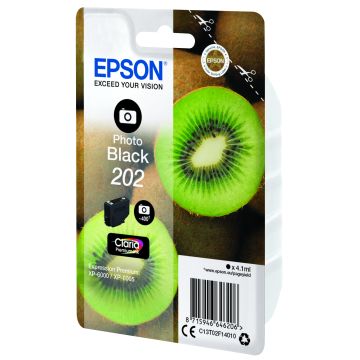 EPSON Cartouche Kiwi 202 Encre Claria Premium Noir Photo 4,1ml