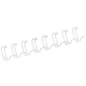 QCONNECT Lot de 100 baguettes anneaux métalliques à relier 6.3mm blanc