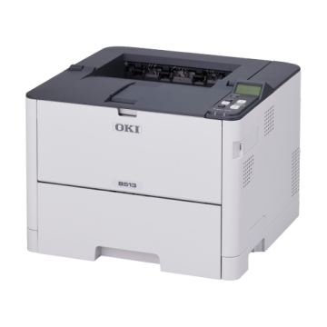 OKI B513DN Imprimante LED Mono A4 45ppm, ethernet, wifi-direct, bac 530f, LCD 1,82p