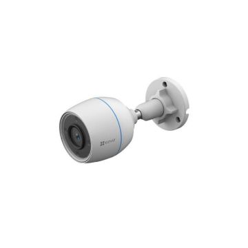 EZVIZ Caméra extérieure fixe H3C 2MP Full HD 1080p / Wi-Fi 2.4 Ghz, Détection de mouvement, Défense Active avec Flash, Micro IP67, Vision nocturne en couleur