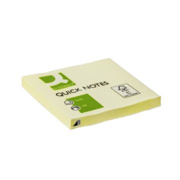 QCONNECT 1 Bloc-notes repositionnables jaune 76x76mm 100F