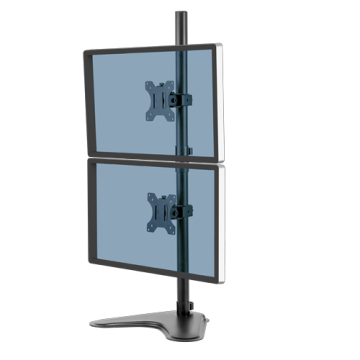 FELLOWES BRAS PORTE-ÉCRANS DOUBLE VERTICAL SUR PIED PROFESSIONAL SERIES